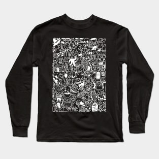 Halloween Doodle (white) Long Sleeve T-Shirt